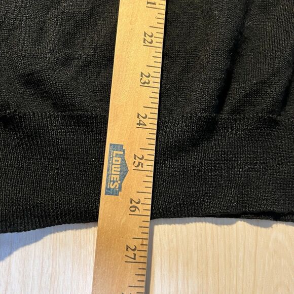 Mens VTG FIJI Black Wool Blend Sweater L 90s Made in Italy Casual Classic Classy - Picture 7 of 8